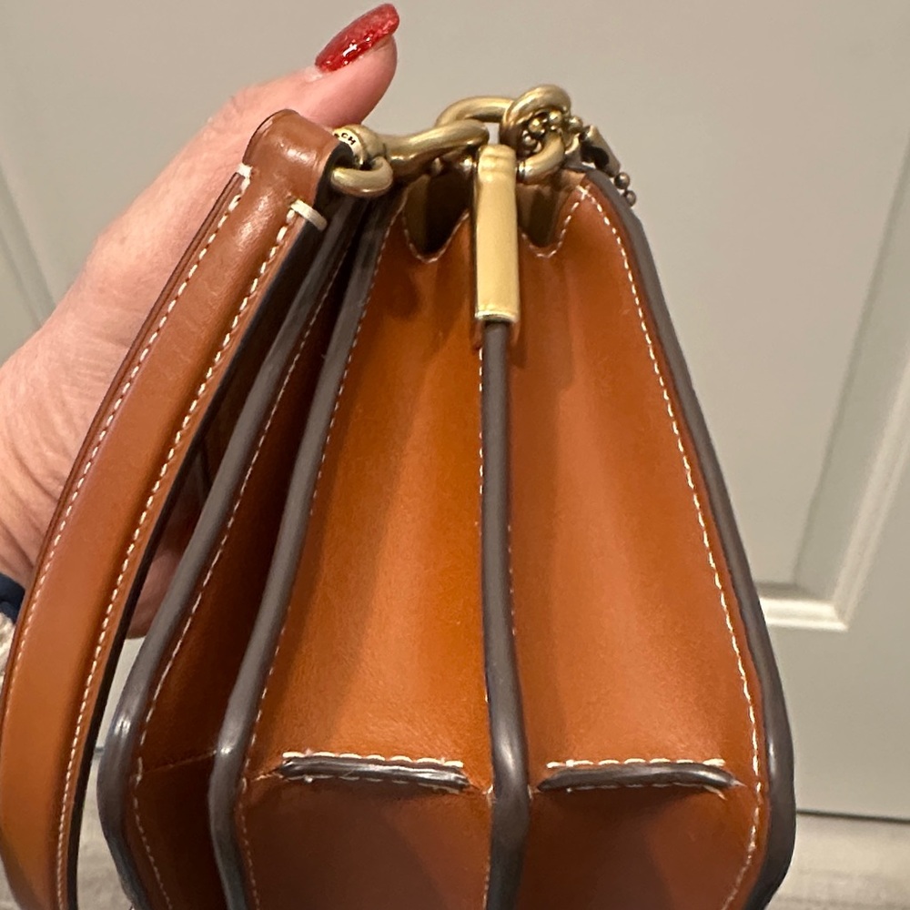 Coach Brown Leather Crossbody with Gold Hardware - Picture 5 of 15